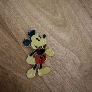 Vintage Pie Eyed Mickey Mouse Enameled Metal Pin